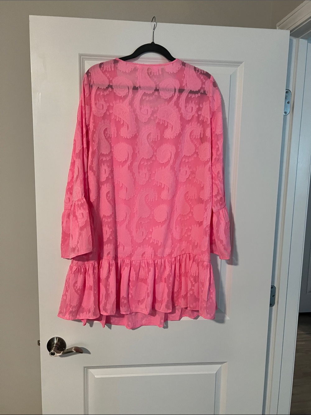 Lilly Pulitzer Pink Ruffled Swim Coverup size M - Picture 3 of 4